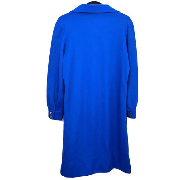 Vintage 1960’s David Crystal EARLY Lacoste Dress Blue Button Front Preppy 8/10 - Picture 2 of 9